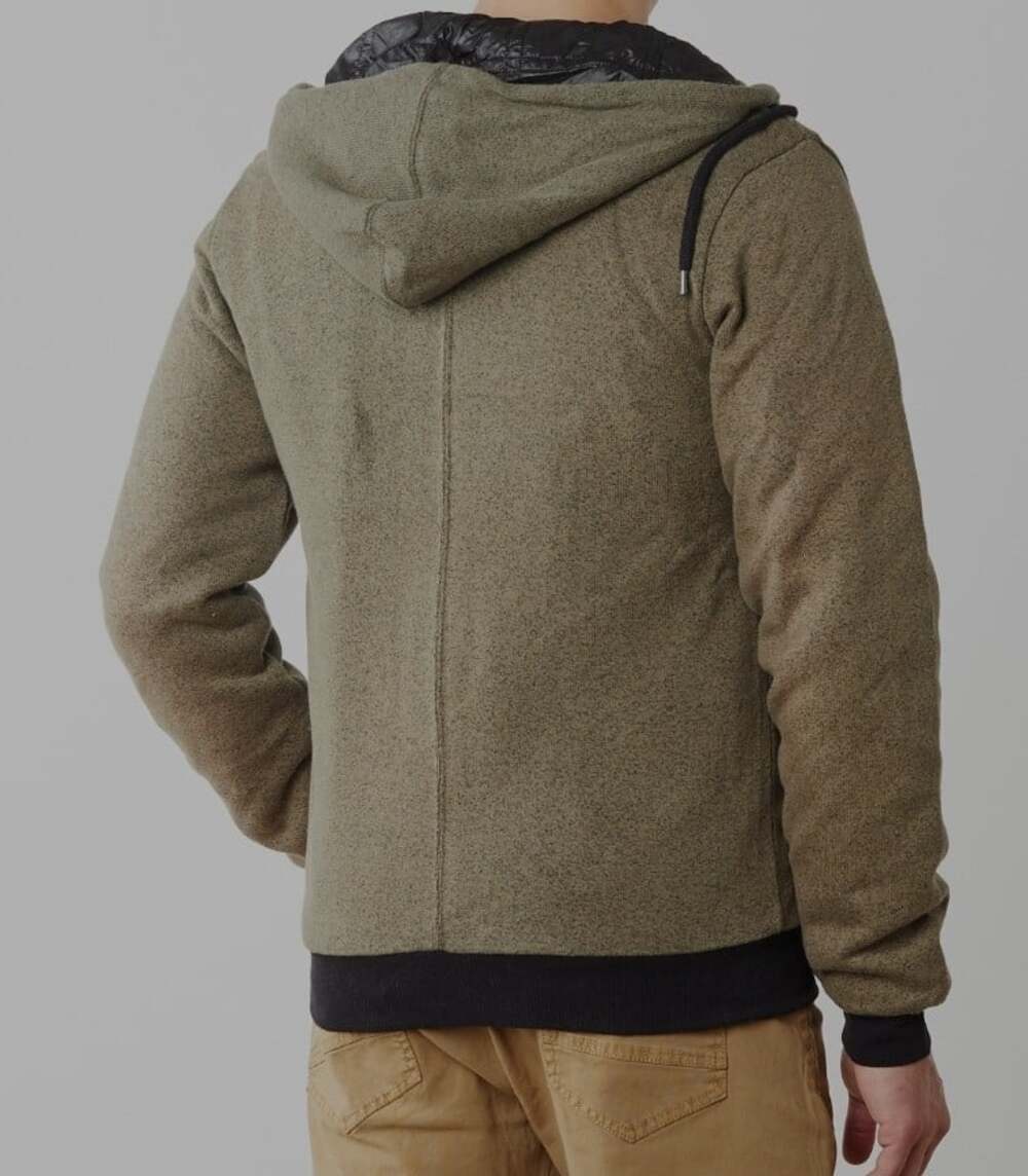 Men’s Civil Society Olive Multi-Zip York Hoodie Jacket Large NWT New CR60 Nice - Picture 2 of 5